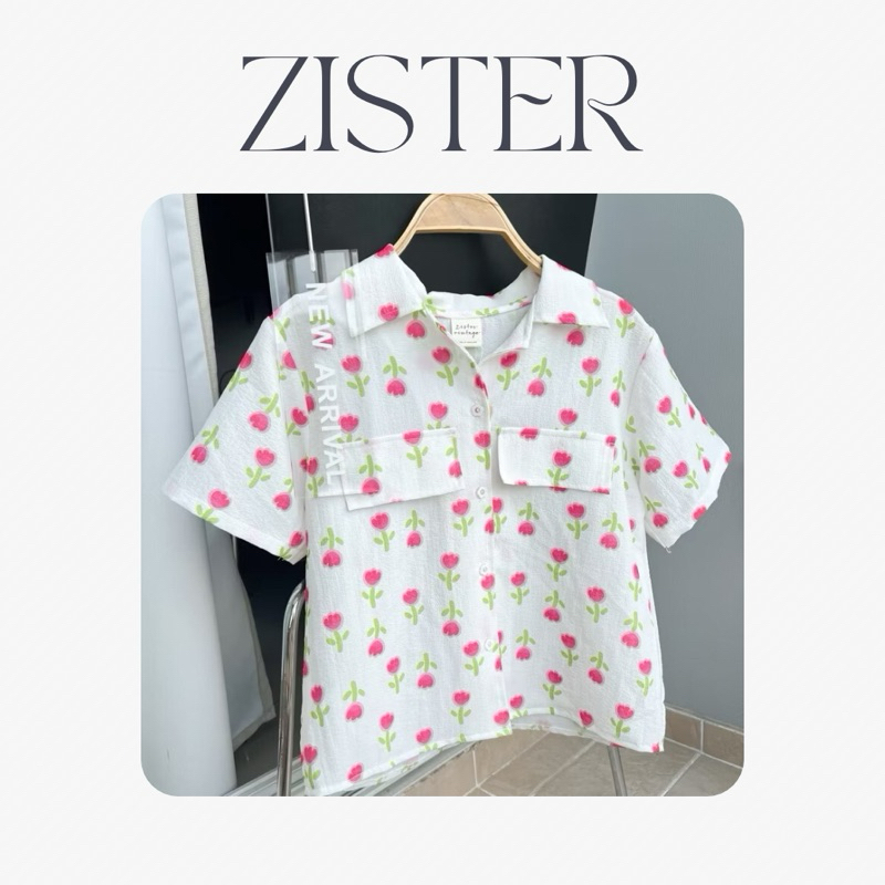 ZISTER l ZV189 เสื้อคอปกพิมพ์ลายผ้าบับเบิ้ล