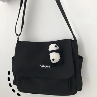 กระเป๋าผ้าแคนวาส Canvas Bag สไตล์มินิมอล ใบใหญ่ / จุเยอะ สไตล์เกาหลี น้ำหนักเบา ใช้เรียน ทำงาน เที่ยว รุ่น L24