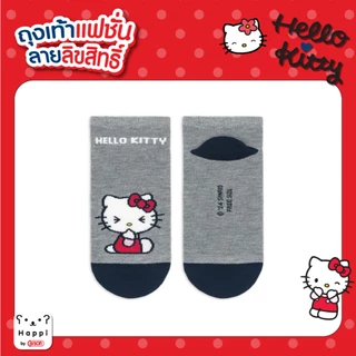 ถุงเท้าแฟชั่นลิขสิทธิ์แท้ Happi by Carson Hello Kitty 1 คู่ ( คละลาย )