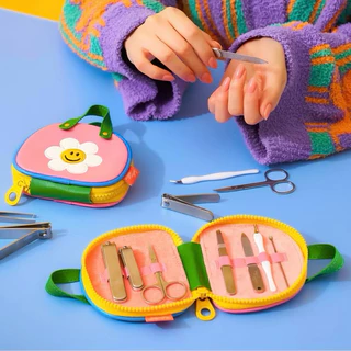 ✅ ขายดี Wiggle Wiggle Nail Clipper Set ชุดกรรไกรตัดเล็บ แต่งเล็บ พร้อมกระเป๋าแบบพกพาน่ารัก