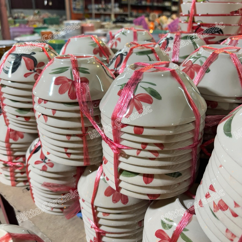 [อ่านรายละเอียดก่อนสั่งซื้อ] แพ็กสุดคุ้ม 10 ใบ ถ้วยแบ่ง ขนาดเล็ก ชามตราไก่รูปทรงโบราณ ใบเล็ก ขนาด 5“ และ 6“ - รูปที่ 6