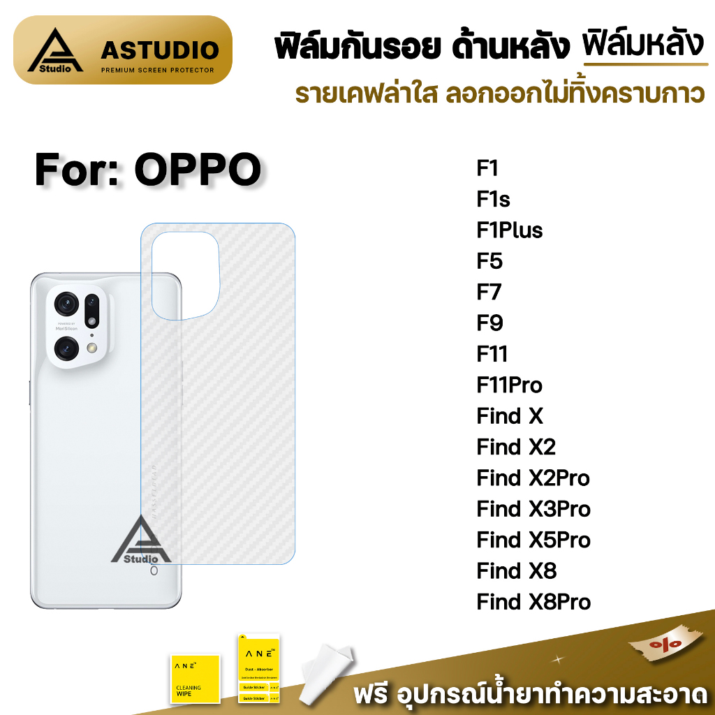 ฟิล์มหลัง เคฟล่า For OPPO Find X X2Pro FindX3Pro FindX5Pro FindX8 Pro F11 F11Pro F5 F7 F9 F1s ฟิล์มกันรอย FindX5Pro