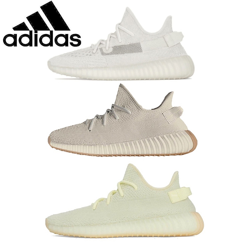 Adidas Original Yeezy Boost 350 V2 White Ice Cream 2.0 Butter. สีเบจงาดำ
