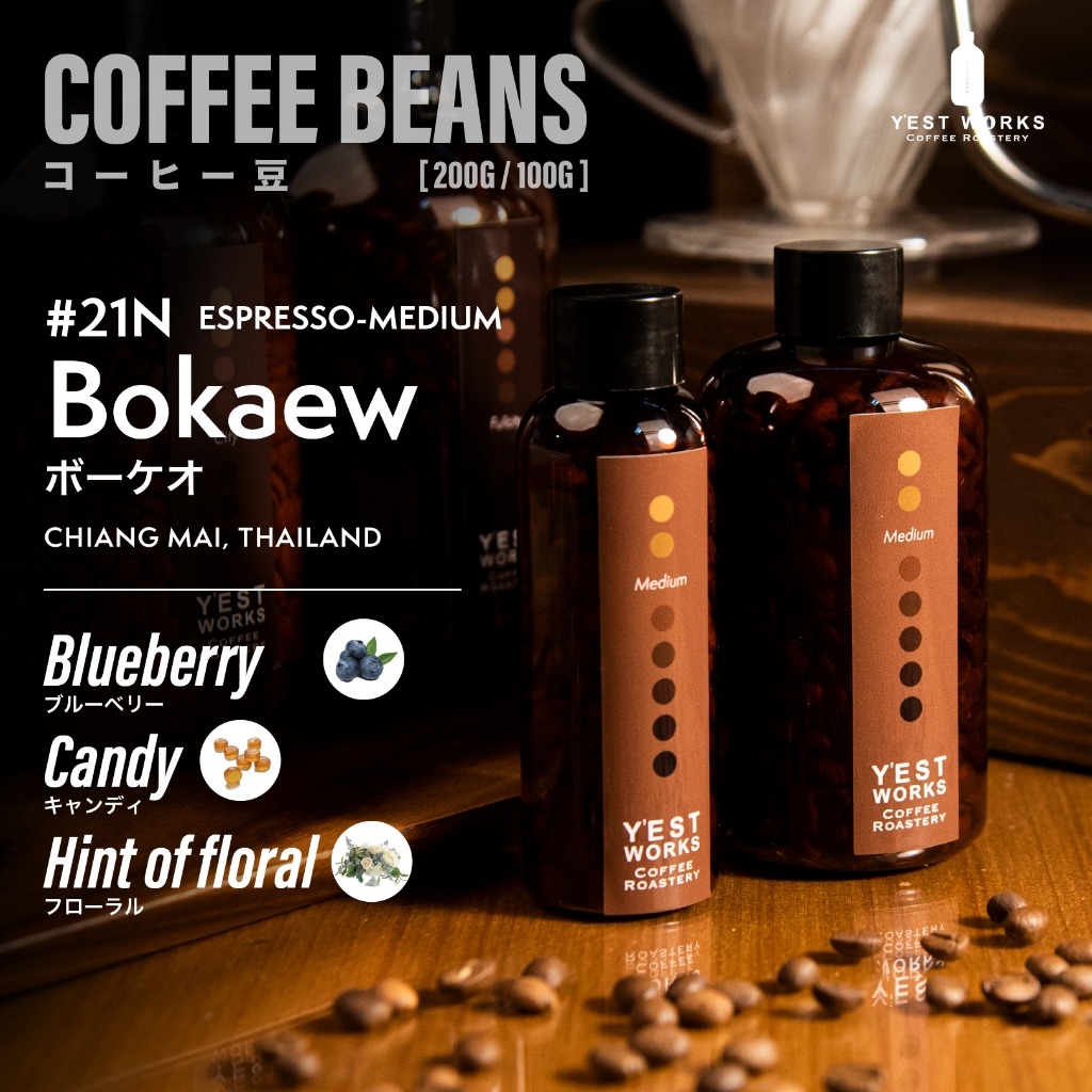 เมล็ดกาแฟคั่ว #21-N Bokaew เชียงใหม่ By Y'EST WORKS [Coffee beans 100g]