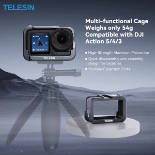 Telesin DJI Osmo Action 5Pro / 4 / 3 Metal Case เคสน้ำหนักเบา