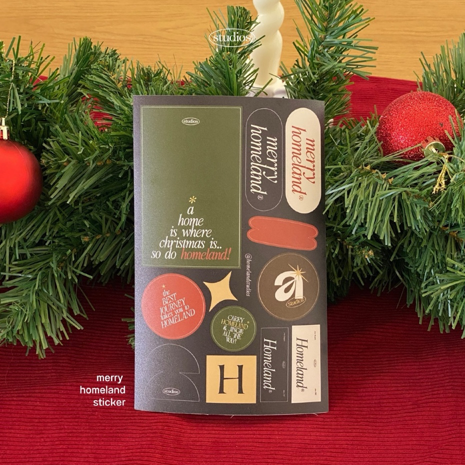 HOMELAND - New! 'Merry Homeland' Christmas Sticker Sheet