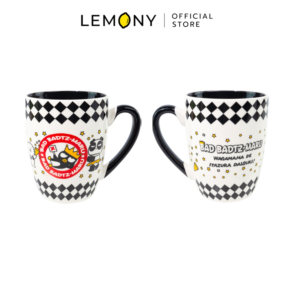 LEMONY Sanrio Bad badtz-Maru Color coated mug 360 ml แก้วมัคเคลือบสี ขนาด 360 มล.
