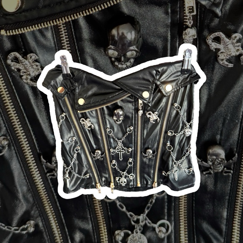 gothic top punk custom