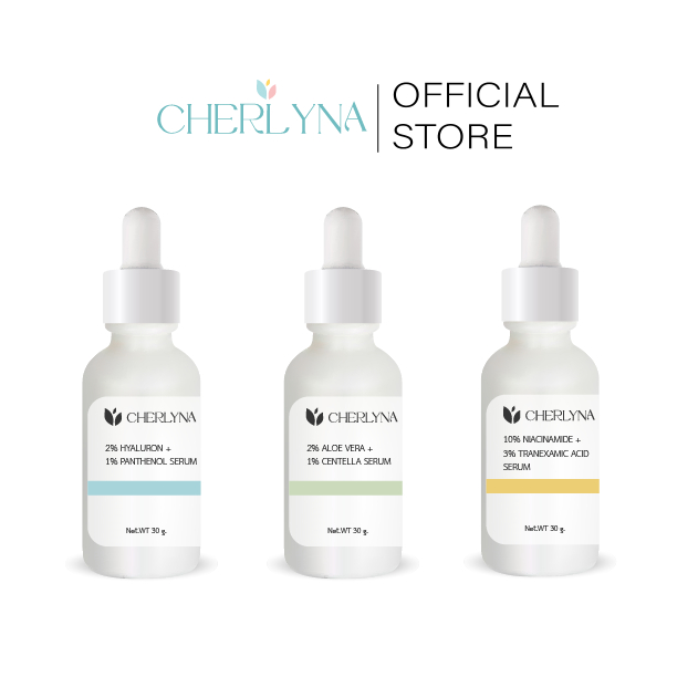 โปรโมชั่น 3 ขวด !! CHERLYNA เซรั่มบำรุงผิว ขาว+ใส+ป้องกันสิว