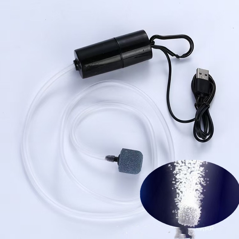 ชุดเครื่องปั๊มออกซิเจน USB ขนาดเล็ก แบบพกพา ประหยัดพลังงาน สําหรับตู้ปลา ปั้มอากาศ ปั้มอ๊อกซิเจน