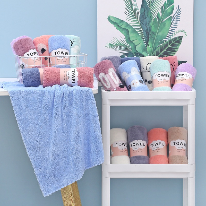 【 พร้อมส่ง 】ผ้าขนเป็ด ขนาด ️35×75cm️ รุ่นหนานุ่ม ขนาด ผ้าขนหนู ขนแกะปะการัง