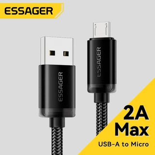 Essager USB-A ถึง Micro 2A สายเคเบิลข้อมูล ชิปอัจฉริยะเอาต์พุตเสถียร