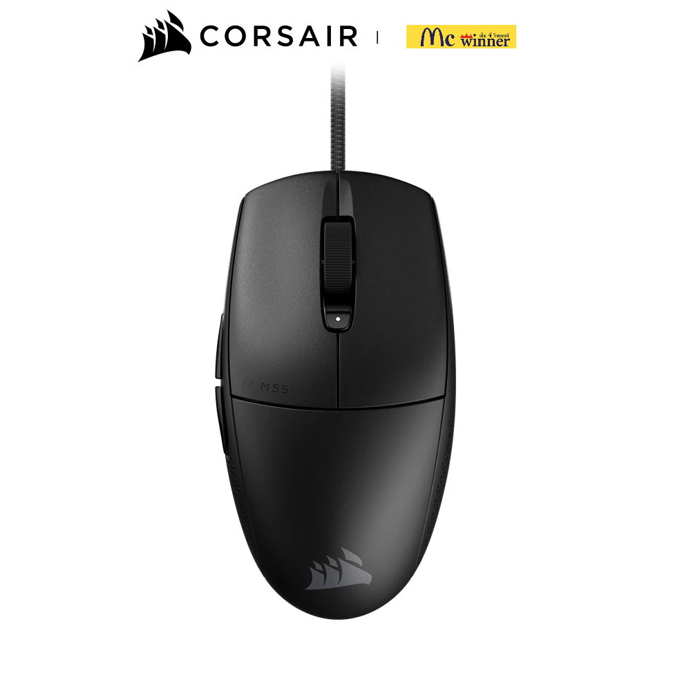 MOUSE (เมาส์) CORSAIR M55 USB (BLACK) (CH-930F000-AP)- ของแท้ 2 ปี