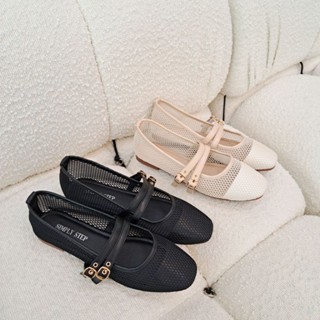 รองเท้าแมรี่เจนผ้าตาข่ายเข็มขัด2รหัส074-T