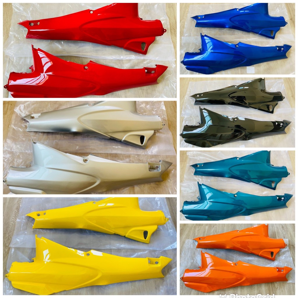 (FISHO) ฝาข้าง ฝากระเป๋า Wave 125S Wave 125R เวฟ 125S เวฟ 125R หัวเถิก หัวแหลม (ปี 2002-2005) (ราคาต่อคู่) (มี 7 สี)