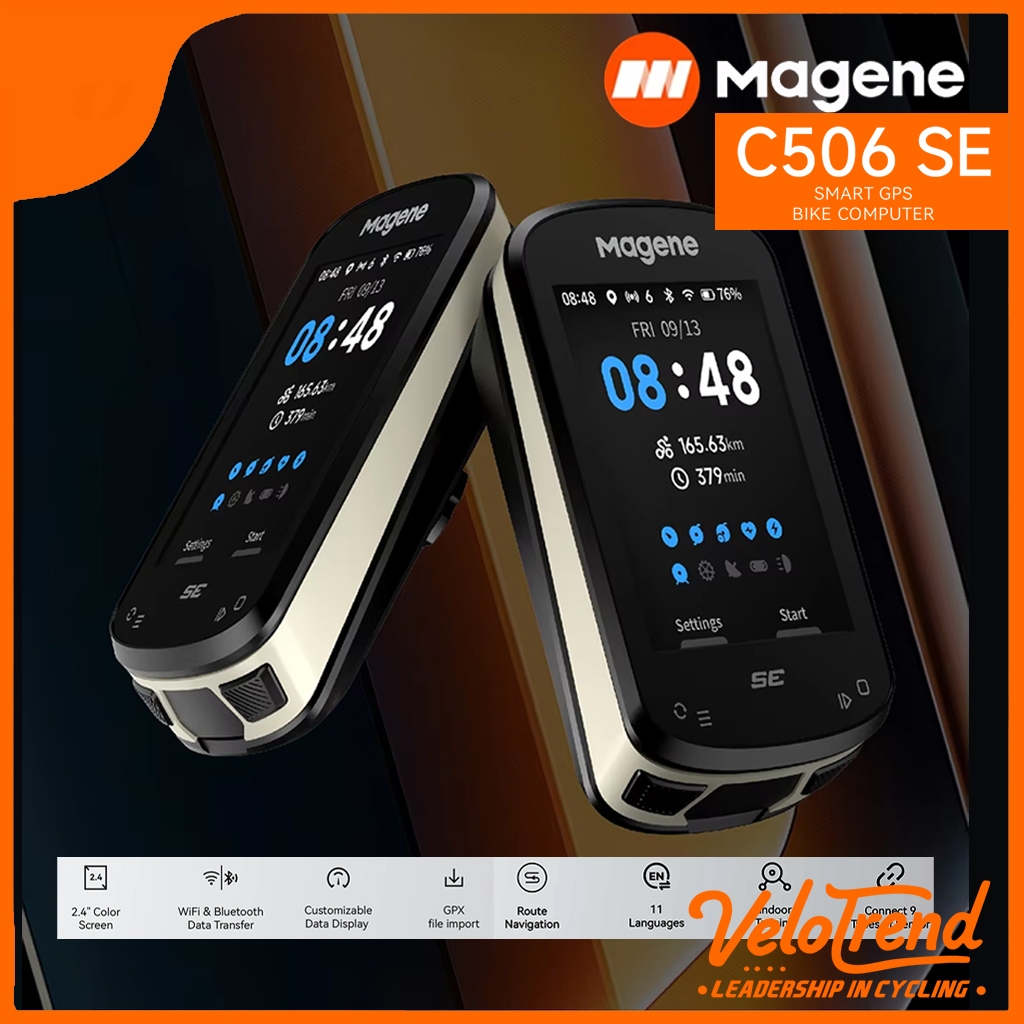 Magene C506SE สมาร์ท GPS จักรยานคอมพิวเตอร์ Speedometer 2.4 นิ้ว WiFi/บลูทูธ Data Transfer Navigatio