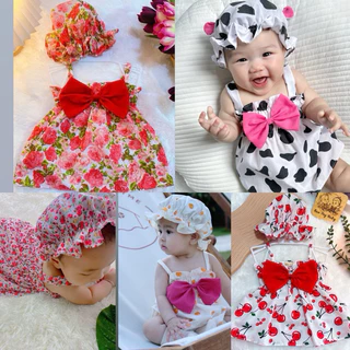 มินิเดรสสายเดี่ยว รุ่นสายใหญ่ สำหรับลูกสาวแรกเกิด - 8กิโลกรัม