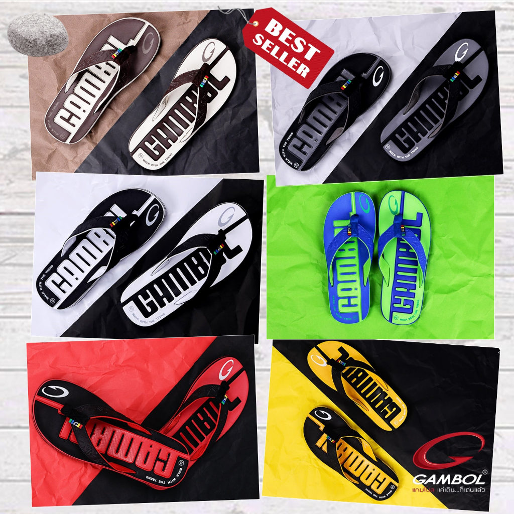 รองเท้าแตะแบบสวม รองเท้าแตะหูหนีบผู้ชาย Gambol 11139