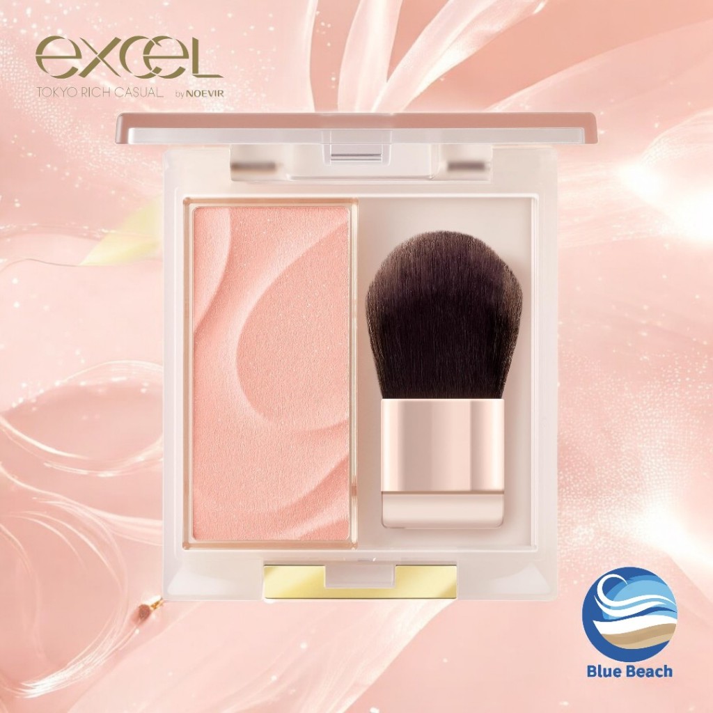 excel Seamless Tone Blush / บรัชออนเนื้อละเอียนพร้อมแปรงคุณภาพ ให้พวงแก้มสวยเป็นธรรมชาติ