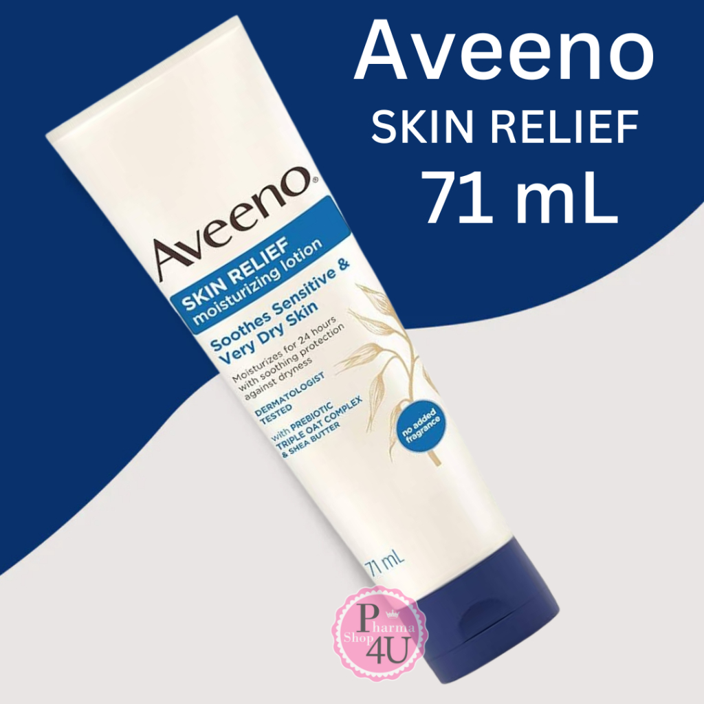 Exp.03/2025 Aveeno Skin Relief Moisturizing Lotion อาวีโน่ โลชั่น บำรุงผิวกาย สูตรเข้มข้น ปราศจากน้ำหอม ขนาด 71 mL