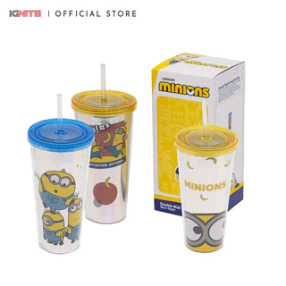 [พร้อมส่ง] IGNITE Minions Double wall Hologram แก้วพลาสติก 2 ชั้น มินเนี่ยน สินค้าลิขสิทธิ์แท้