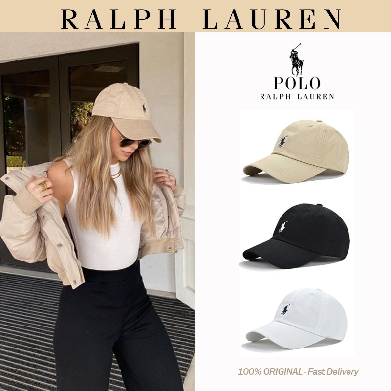 Polo หมวกเบสบอล Cotton Baseball Cap ของแท้ แท้ 100% หมวกป้องกันแสงแดดหมวกกีฬาดูดซับเหงื่อสำหรับผู้ชายและผู้หญิง หมวกแก๊ป
