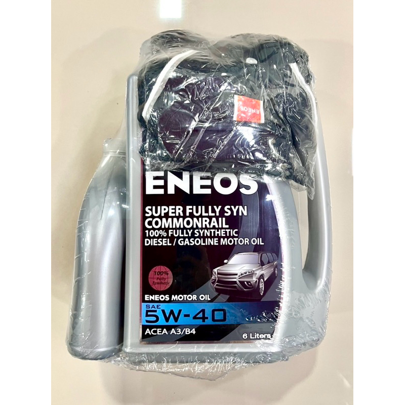 ENEOS SUPER FULLY SYN COMMONRAIL 5w-40 น้ำมันเครื่องสังเคราะห์แท้ 6, 7 ลิตร+เสื้
