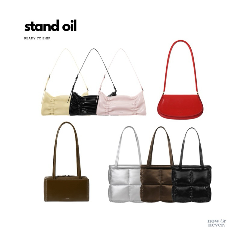 มีโค้ดลด 30% /พร้อมส่ง/ Stand Oil Pleats Bag ของแท้ 100%