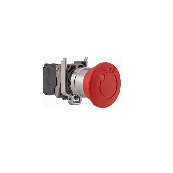 Schneider XB4BS8444 Emergency Switch สวิตช์ปุ่มกดฉุกเฉิน แบบกดล็อคหมุนเด้งกลับ, รูเจาะ Ø22mm, แบบโลห