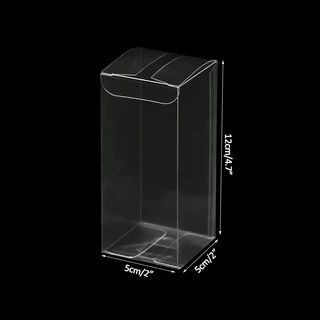 10 ชิ้น กล่องของขวัญ กล่องขนม งานเลี้ยง ปาร์ตี้ อุปกรณ์ห่อของขวัญ PVC แบบใส กันรอยกันฝุ่นกล่องเค้กใส