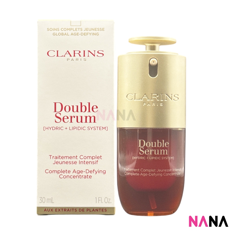 Clarins Double Serum Complete Age Control Concentrate (9th Generation) 30ml เซรั่ม เข้มข้ม ต่อต้านความร่วงโรยแห่งวัย 30มิลลิลิตร