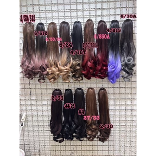 หางม้าแบบหนีบ ลอนปลาย 8809 คล้ายผมจริง ยาว 35cm เกรดดี