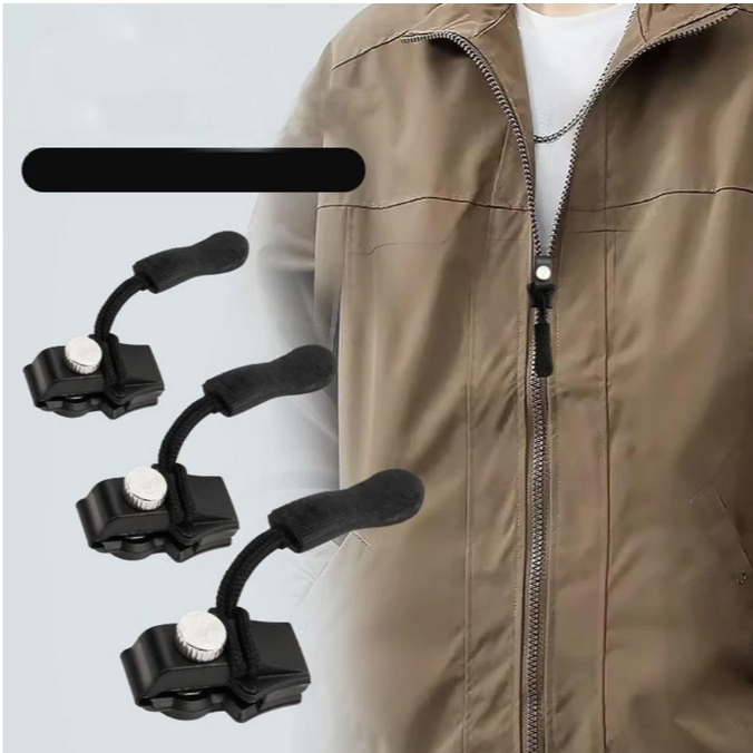 ชุดซิปซ่อม 3 ขนาดแตกต่างกัน ถอดออกได้และติดตั้งได้ Zipper Head