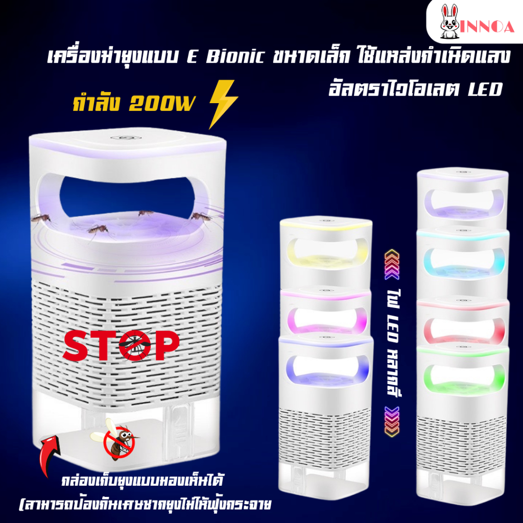 🔥พร้อมส่ง🔥อัตราการฆ่ายุง99% เครื่องดักยุง เสียงเงียบ เครื่องดักยุงไฟฟ้าLED แรงลมดูดยุง ตะข่ายช็อตยุง โคมไฟฆ่ายุง MD-2001