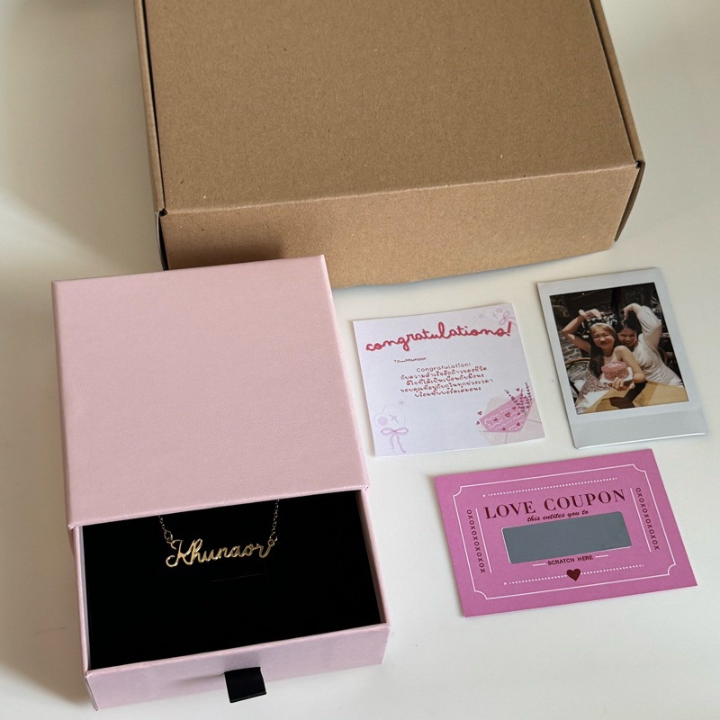 ( สินค้าทำ 5-8 วัน )เซตสร้อยคอสลักชื่อ งานสแตนเลส | moreaccess