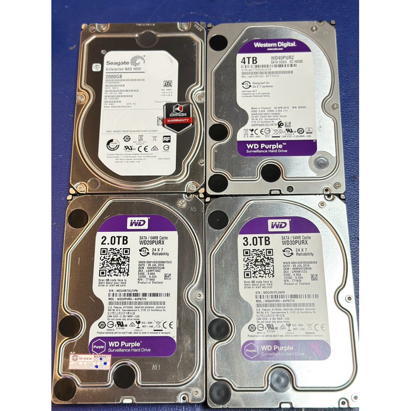 HDD 2TB /3TB/4TB/8TB (ฮาร์ดดิส พีซี) คละรุ่น-คละยี่ห้อสินค้ามือสองสภาพดี
