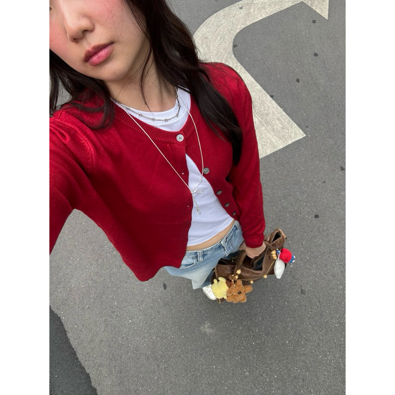 vivienne cardigan เสื้อคาดิแกนไหมพรม (beamed.bkk)
