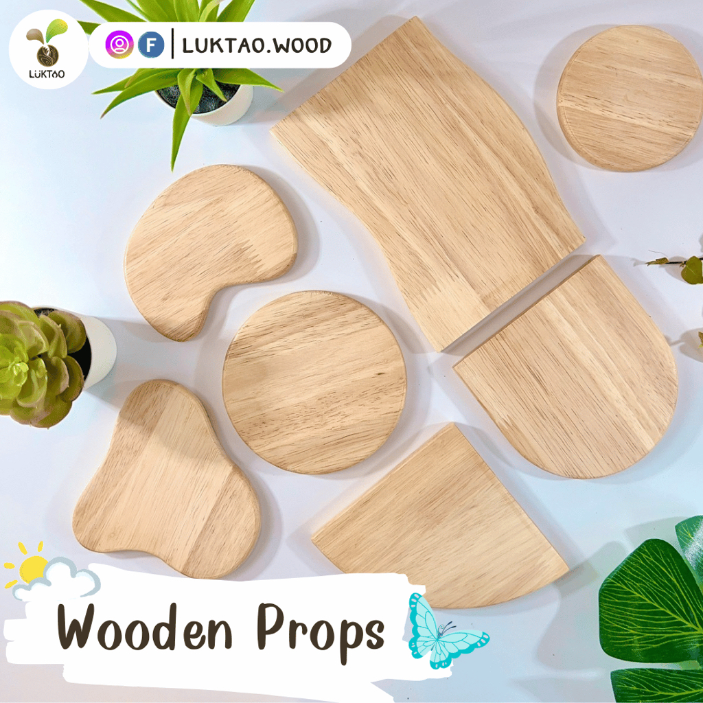 02 - Wooden Props แท่นไม้วางสินค้า พร็อพถ่ายภาพ ฐานวางโมเดล Art toys