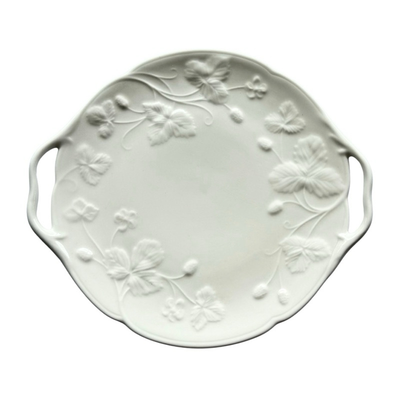 Minton Victoria Strawberry จานมีหู ขนาด 11“🤍🍓