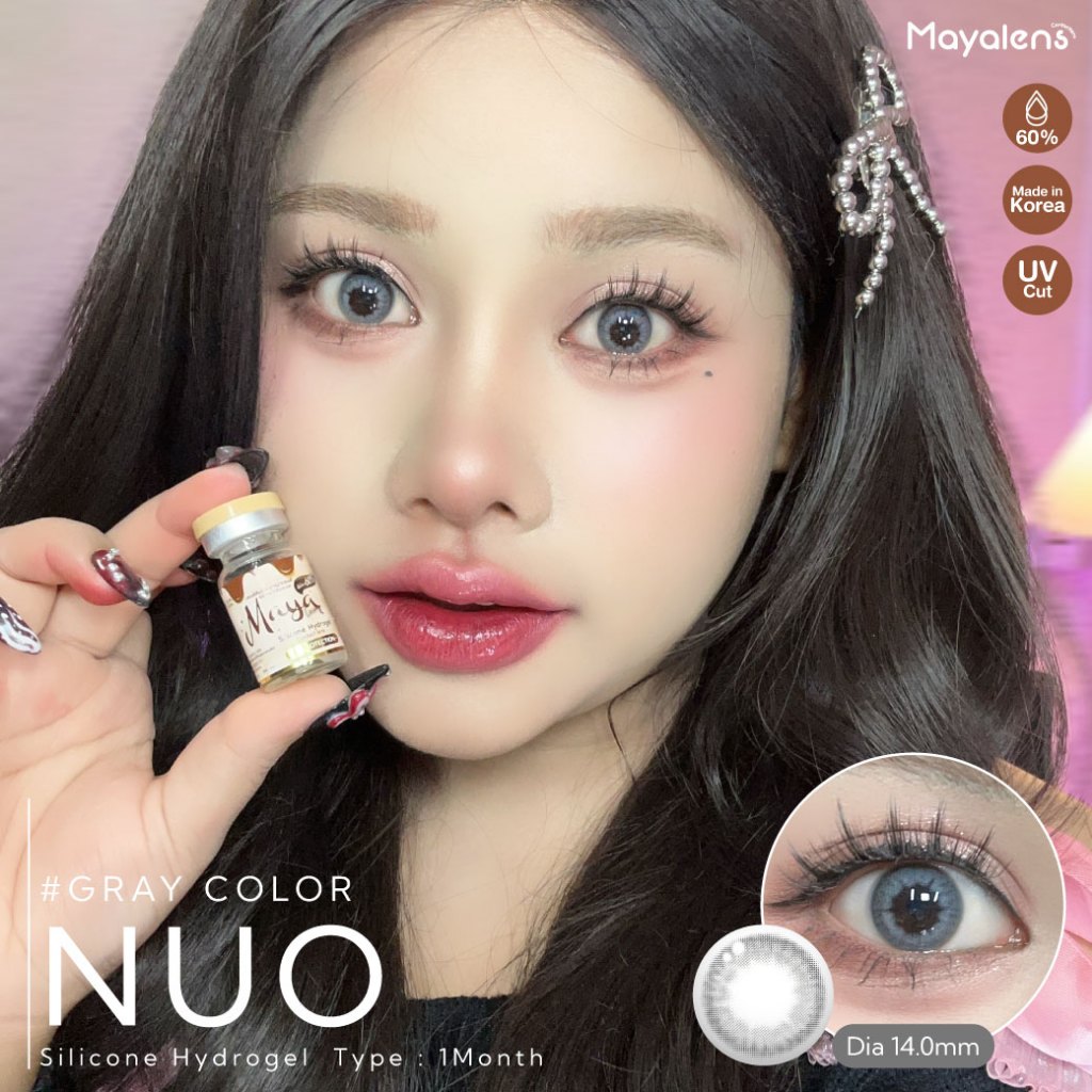 🔥คอนแทคเลนส์ Silicone Hydrogel ค่าอมน้ำ 60%❤️Size : S❤️รุ่น Nuo (Mayalens Premium)