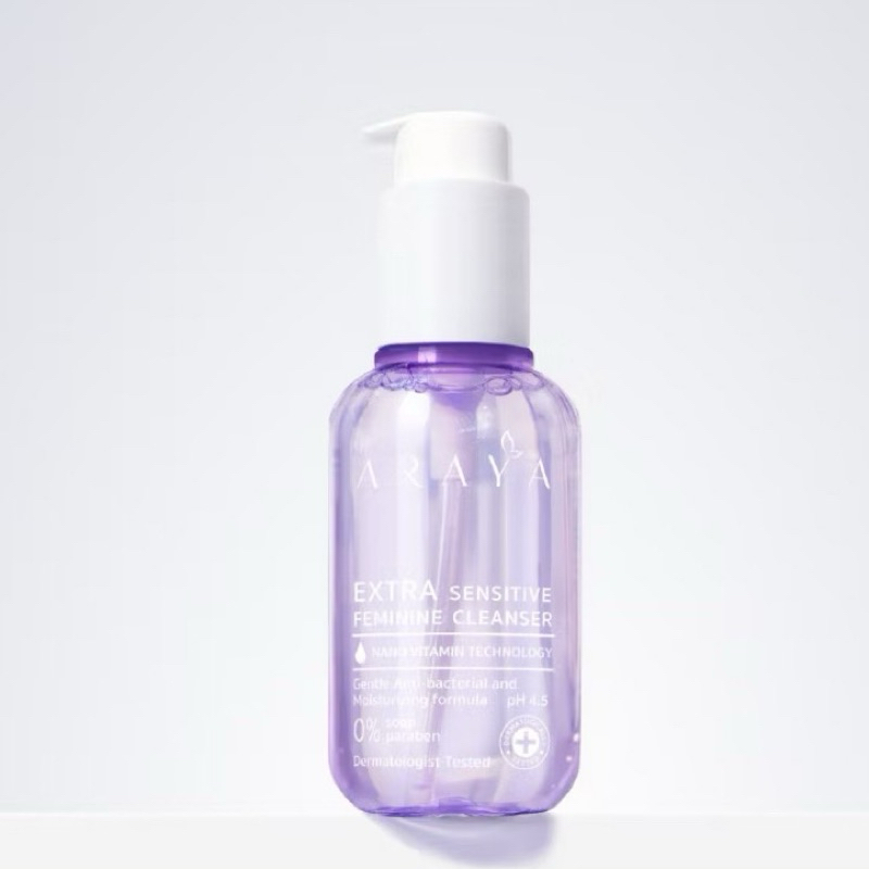 ARAYA(อารยา) ผลิตภัณฑ์ทำความสะอาดจุดซ่อนเร้น 100ml. ARAYA Extra Sensitive Feminine Cleanser