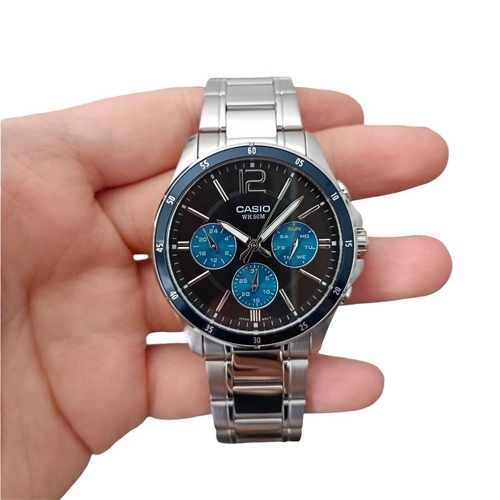 CASIO Gent sport นาฬิกาข้อมือผู้ชาย สายสเตนเลส รุ่น MTP-1374D,MTP-1374D-2A,MTP-1374D-2AVDF