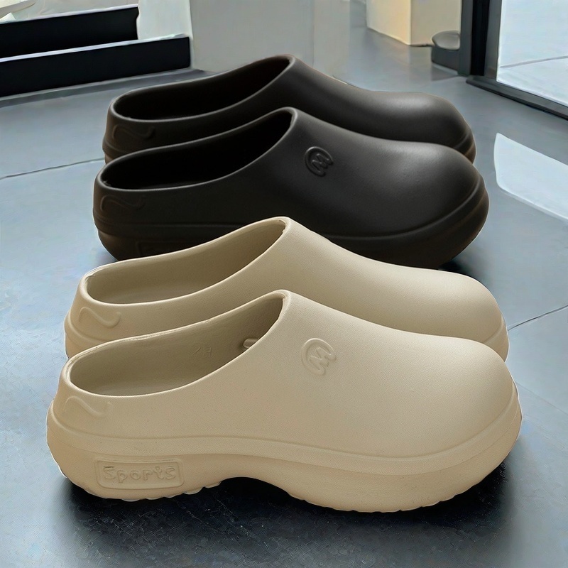 รองเท้าแตะ รองเท้าแตะผู้หญิง รองเท้าหัวโต ขาว 3.5cm พื้นหนา จัดส่งจากกรุงเทพฯ 12