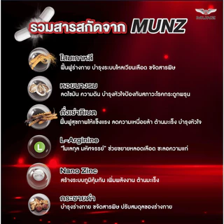 Munz กล่องสีเงิน 10 แคปซูล 1 กล่อง อาหารเสริมเพื่อสุขภาพคุณผู้ชาย