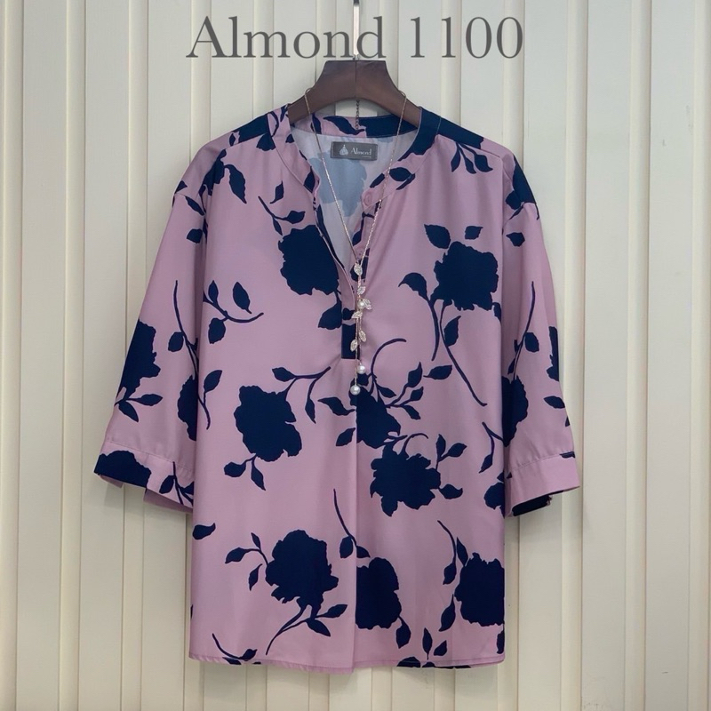 Vineapple เสื้อOversize แขนสามส่วน สไตล์เกาหลี Blouse