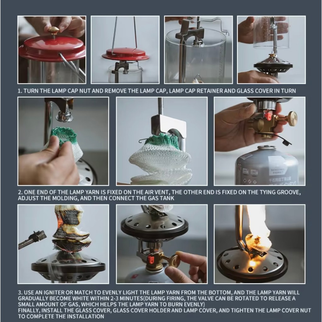 รุ่นใหม่! ตะเกียงแก๊ส Campingmoon T-9 พร้อมกระเป๋าจัดเก็บ ความสว่าง LUX 140 - รูปที่ 3