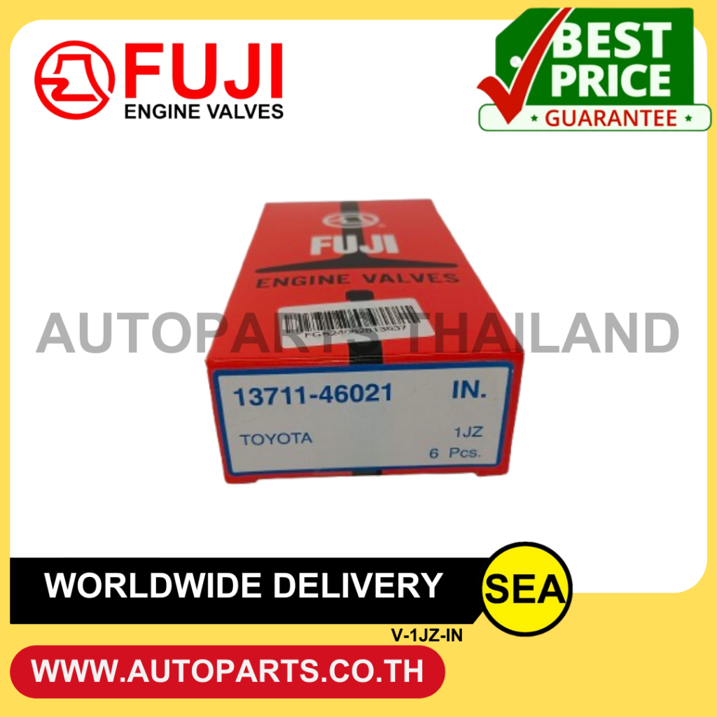FUJI วาล์วไอดี ไอเสีย 1JZ 2JZ Crown JZS155, JZS133 / TOYOTA (จำนวนต่อกล่อง 6 วาล์ว)