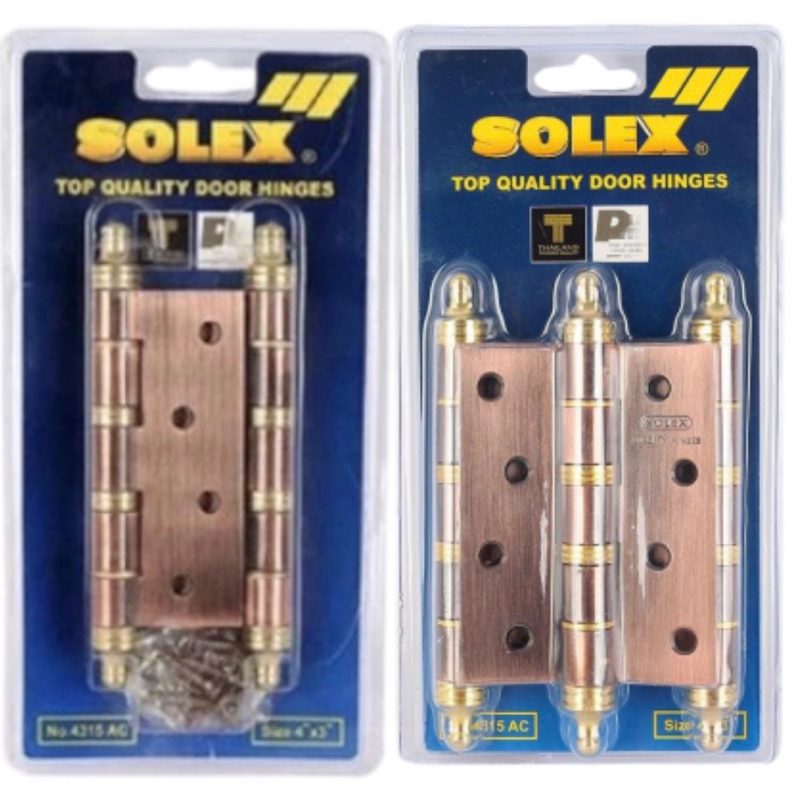 บานพับประตู SOLEX รุ่นแกนใหญ่หัวมงกุฎ 4315AC(2) 4315AC(3)
