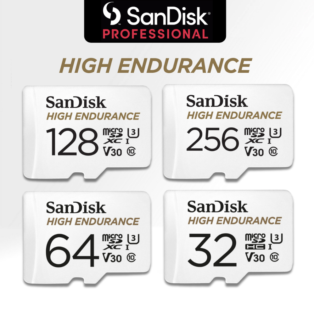 SanDisk High Endurance microSD 32GB 64GB 128GB 256GB (SDSQQNR)เมมโมรี่การ์ด กล้องวงจร กล้องหน้ารถ 4K