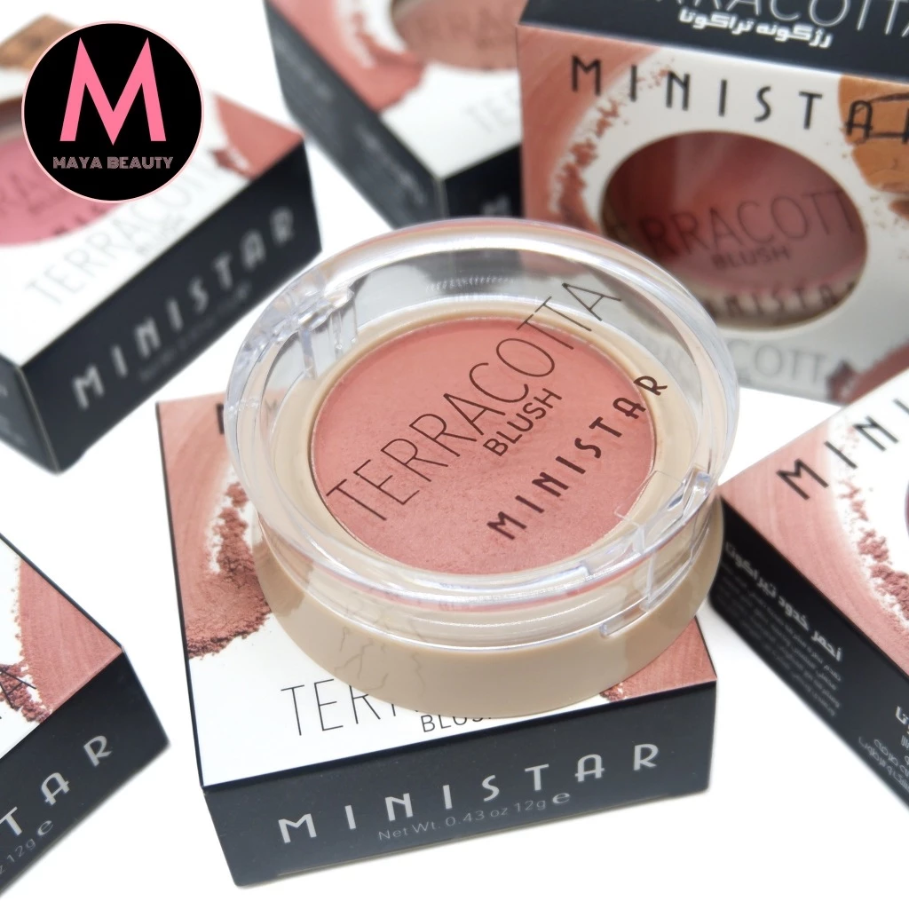{12ตลับ} MINISTAR Terracotta Color Blusher บลัชออนเนื้อแมทต์ เนียนละเอียด สีสันเป็นธรรมชาติ
